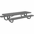 Global Industrial 8ft Rectangular Kids Picnic Table, Expanded Metal, Gray 277153KGY